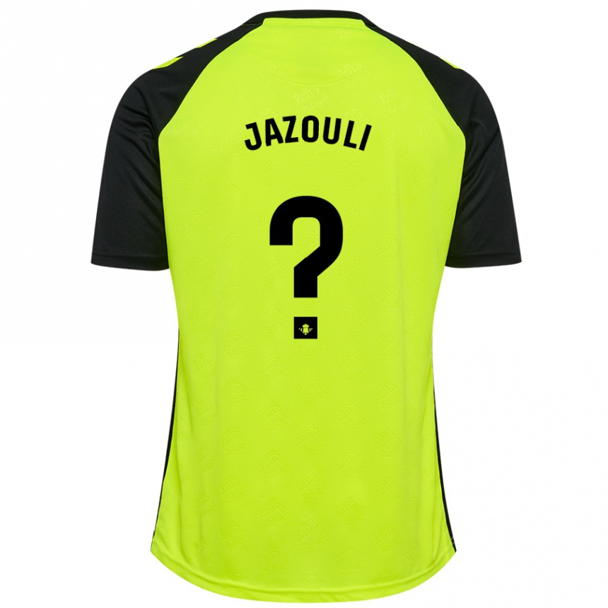 Férfi Labdarúgás Mohamed Jazouli #0 Fluoreszkáló Sárga Fekete Idegenbeli Jersey 2024/25 Mez Póló Ing