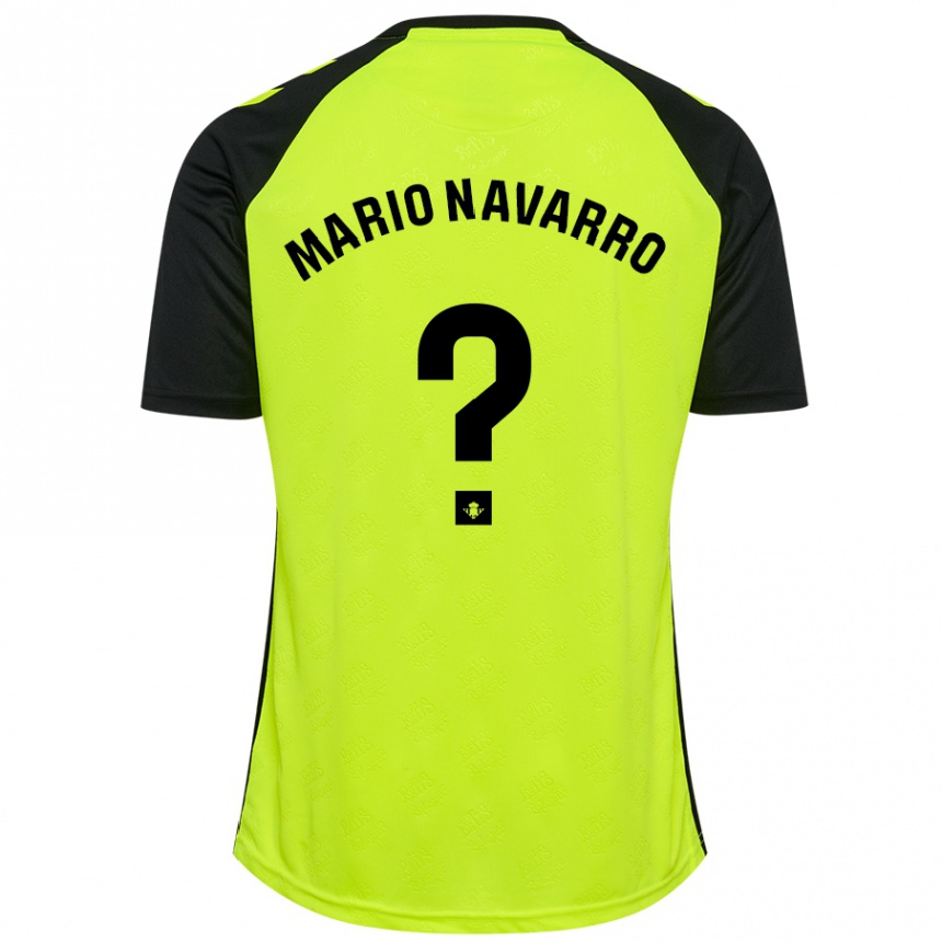 Férfi Labdarúgás Mario Navarro #0 Fluoreszkáló Sárga Fekete Idegenbeli Jersey 2024/25 Mez Póló Ing