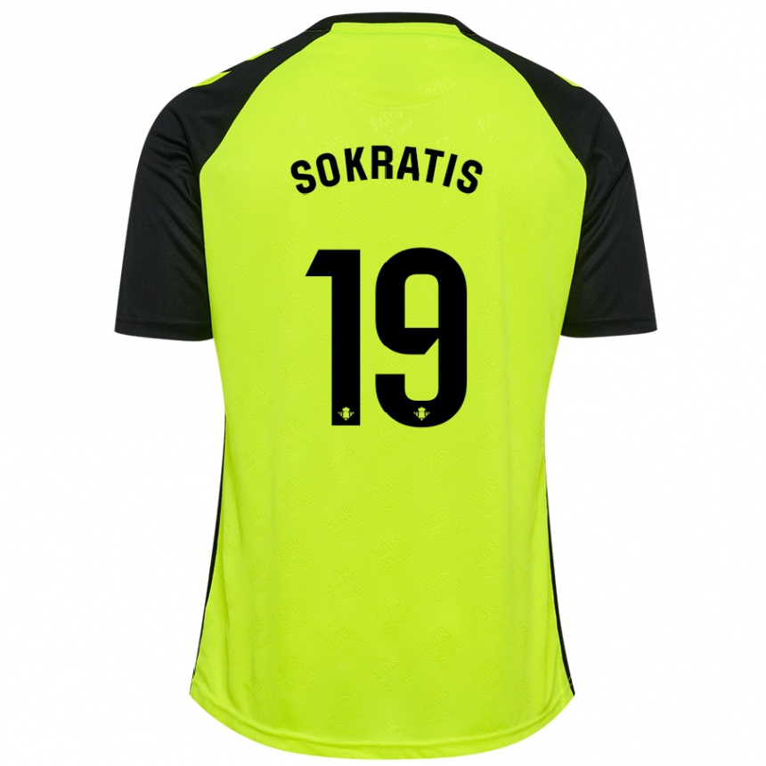 Férfi Labdarúgás Sokratis Papastathopoulos #19 Fluoreszkáló Sárga Fekete Idegenbeli Jersey 2024/25 Mez Póló Ing