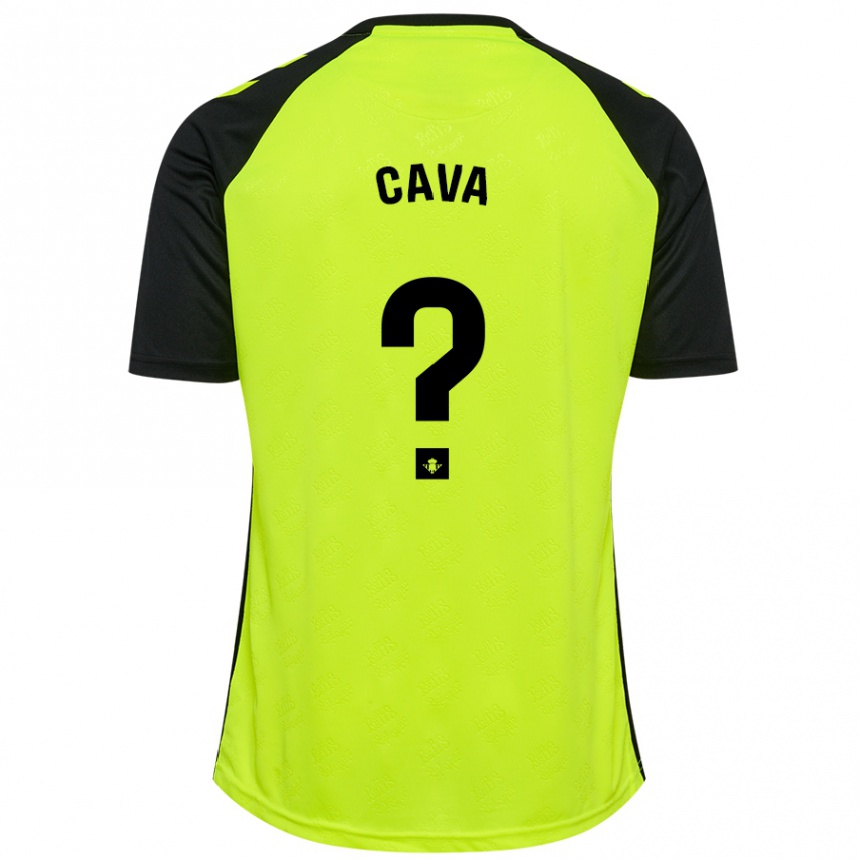 Férfi Labdarúgás Raúl Cava #0 Fluoreszkáló Sárga Fekete Idegenbeli Jersey 2024/25 Mez Póló Ing