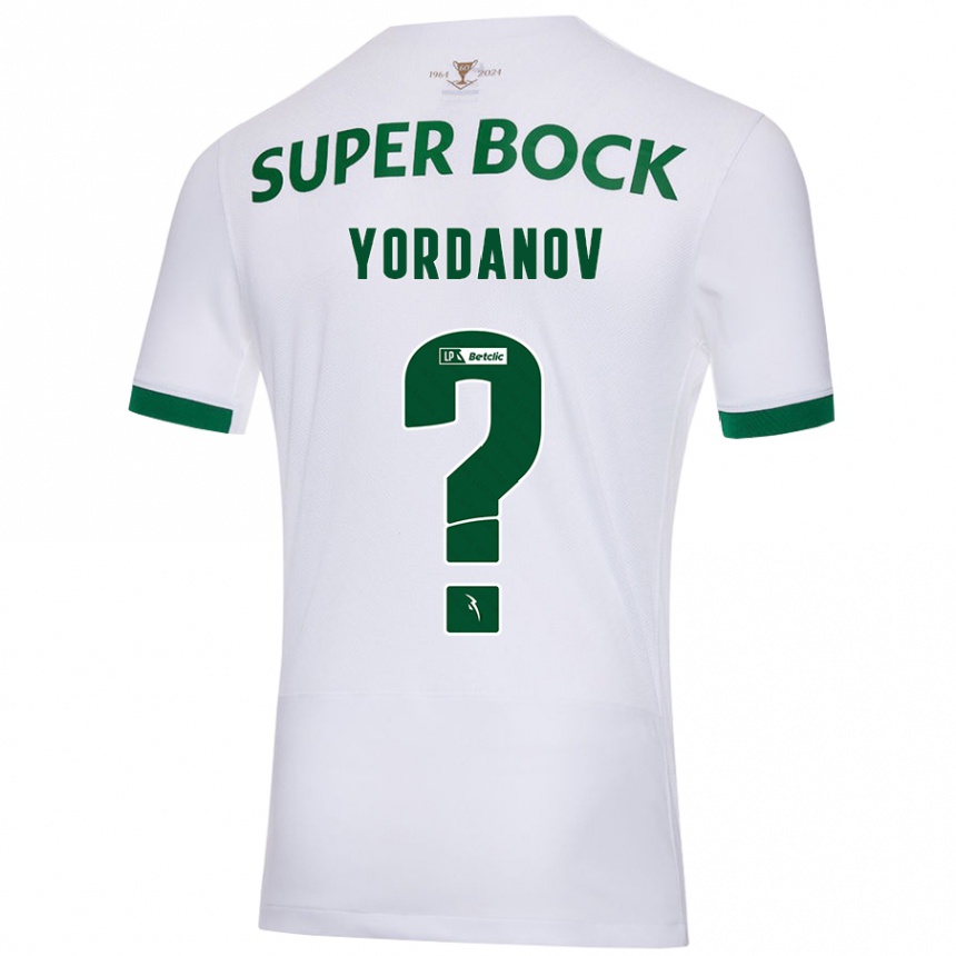 Férfi Labdarúgás Ricardo Yordanov #0 Fehér Zöld Idegenbeli Jersey 2024/25 Mez Póló Ing