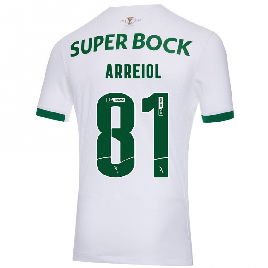 Férfi Labdarúgás Henrique Arreiol #81 Fehér Zöld Idegenbeli Jersey 2024/25 Mez Póló Ing