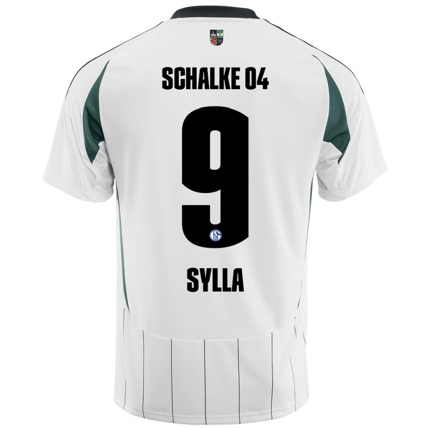 Férfi Labdarúgás Moussa Sylla #9 Fehér Zöld Idegenbeli Jersey 2024/25 Mez Póló Ing