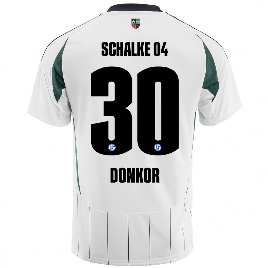 Férfi Labdarúgás Anton Donkor #30 Fehér Zöld Idegenbeli Jersey 2024/25 Mez Póló Ing