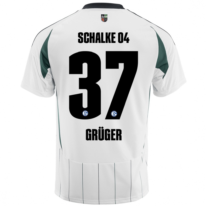 Férfi Labdarúgás Max Grüger #37 Fehér Zöld Idegenbeli Jersey 2024/25 Mez Póló Ing