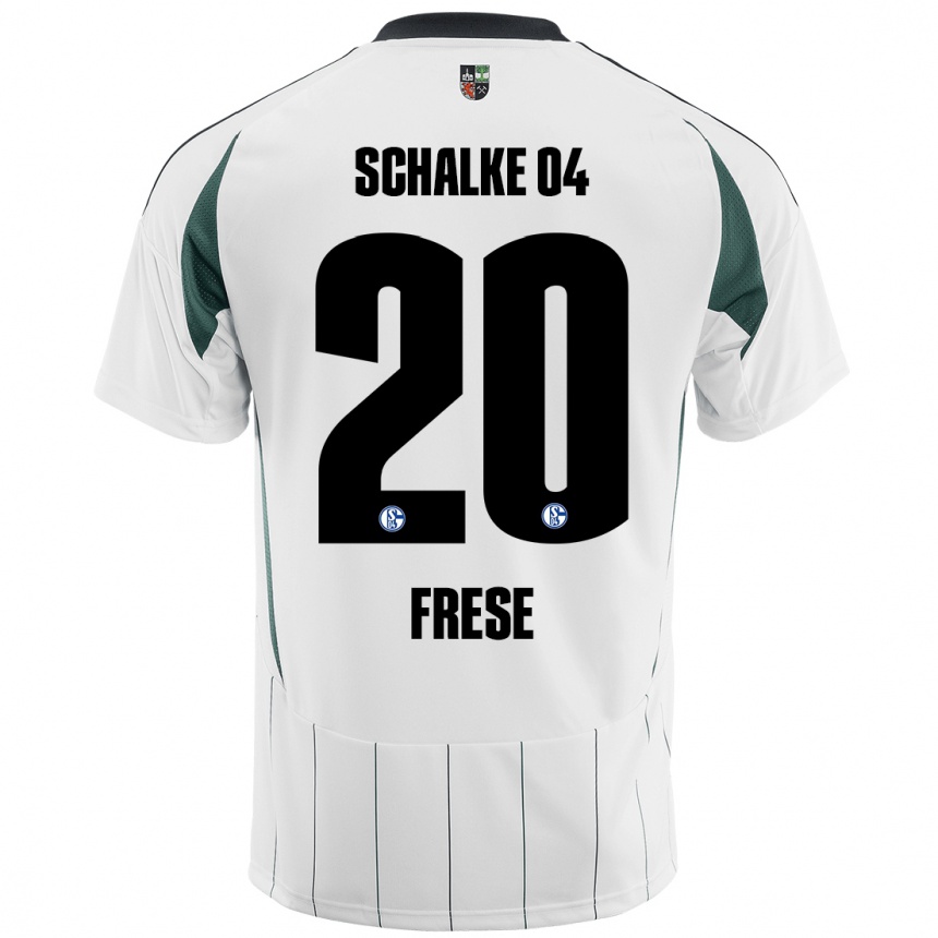 Férfi Labdarúgás Niklas Frese #20 Fehér Zöld Idegenbeli Jersey 2024/25 Mez Póló Ing