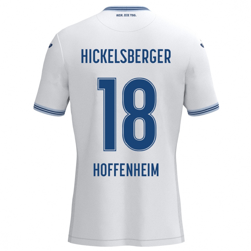 Férfi Labdarúgás Julia Hickelsberger #18 Fehér Kék Idegenbeli Jersey 2024/25 Mez Póló Ing