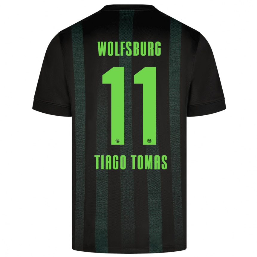 Férfi Labdarúgás Tiago Tomás #11 Sötétzöld Idegenbeli Jersey 2024/25 Mez Póló Ing