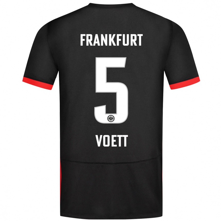 Férfi Labdarúgás Johannes Voett #5 Fekete Idegenbeli Jersey 2024/25 Mez Póló Ing