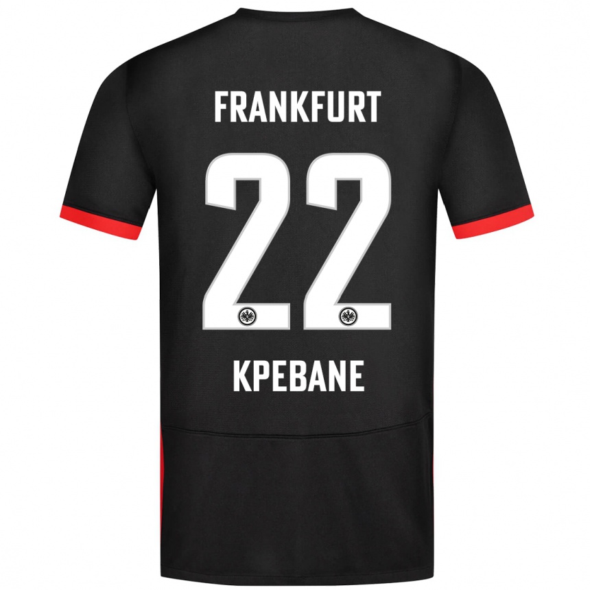 Férfi Labdarúgás Tamiou Kpebane #22 Fekete Idegenbeli Jersey 2024/25 Mez Póló Ing