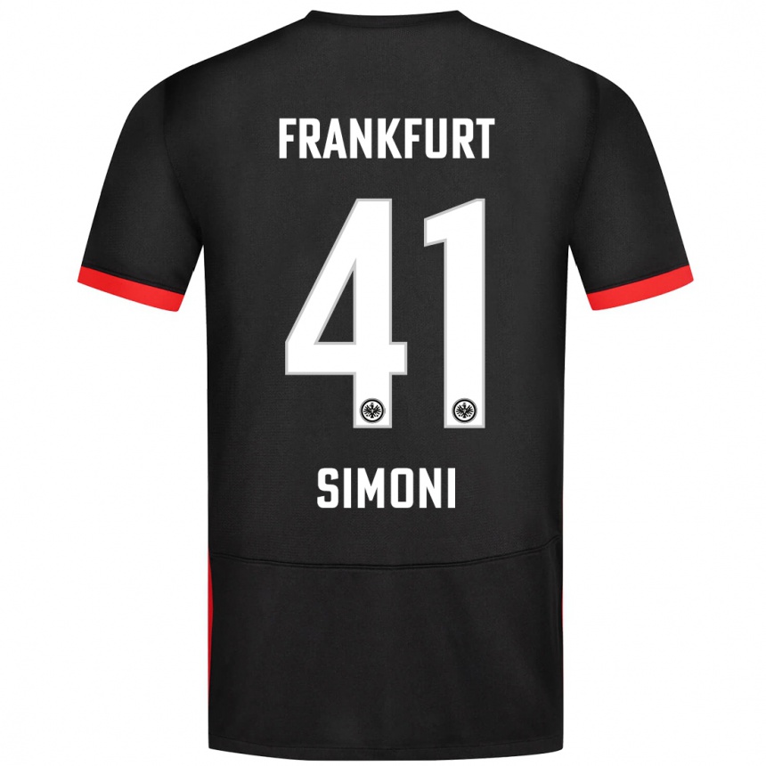 Férfi Labdarúgás Simon Simoni #41 Fekete Idegenbeli Jersey 2024/25 Mez Póló Ing