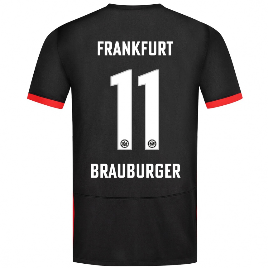 Férfi Labdarúgás Maximilian Brauburger #11 Fekete Idegenbeli Jersey 2024/25 Mez Póló Ing