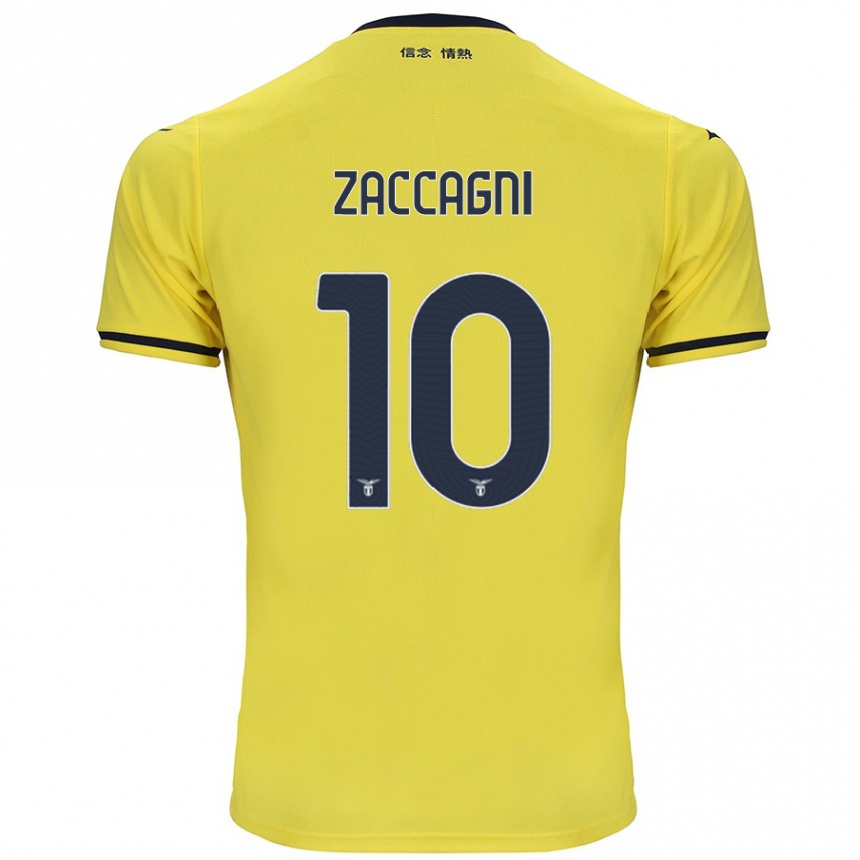 Férfi Labdarúgás Mattia Zaccagni #10 Sárga Idegenbeli Jersey 2024/25 Mez Póló Ing