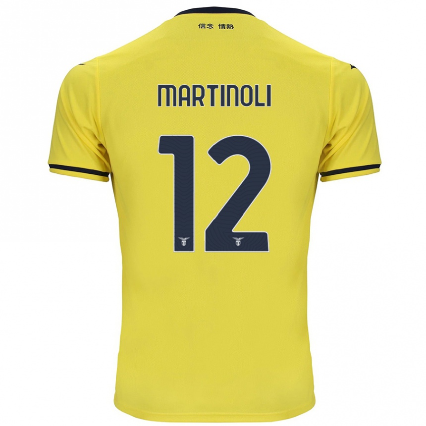 Férfi Labdarúgás Elettra Martinoli #12 Sárga Idegenbeli Jersey 2024/25 Mez Póló Ing