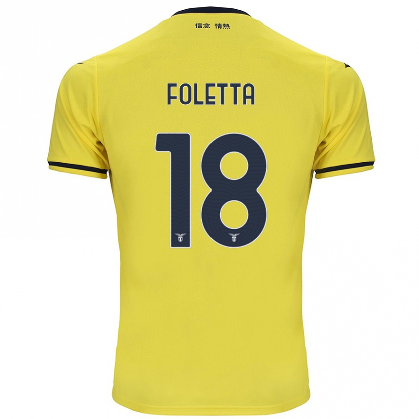 Férfi Labdarúgás Isabella Foletta #18 Sárga Idegenbeli Jersey 2024/25 Mez Póló Ing