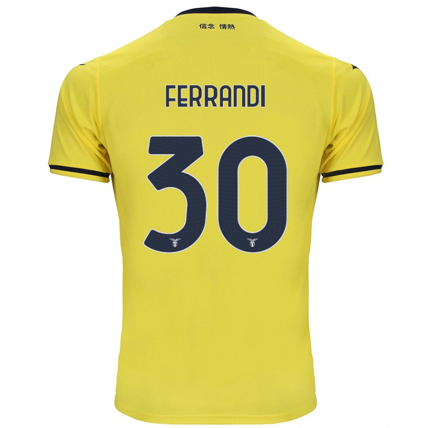 Férfi Labdarúgás Giulia Ferrandi #30 Sárga Idegenbeli Jersey 2024/25 Mez Póló Ing