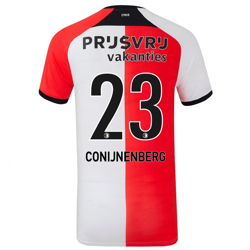 Női Labdarúgás Jada Conijnenberg #23 Piros Fehér Hazai Jersey 2024/25 Mez Póló Ing