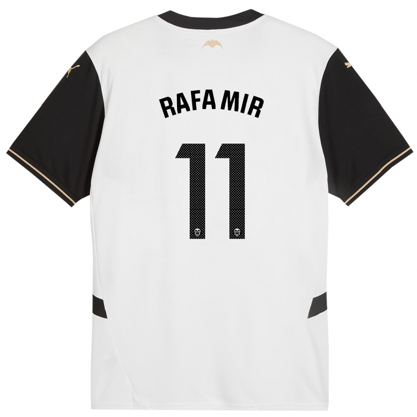 Női Labdarúgás Rafa Mir #11 Fehér Fekete Hazai Jersey 2024/25 Mez Póló Ing