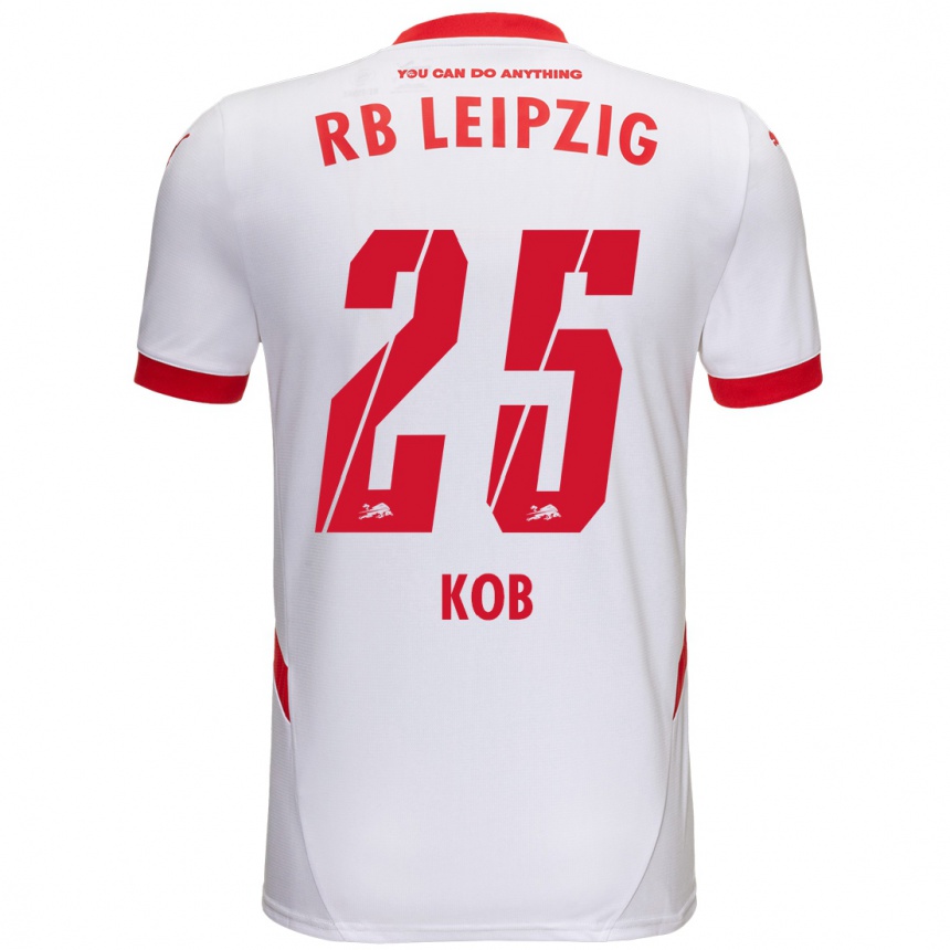 Női Labdarúgás Leon Koß #25 Fehér Piros Hazai Jersey 2024/25 Mez Póló Ing