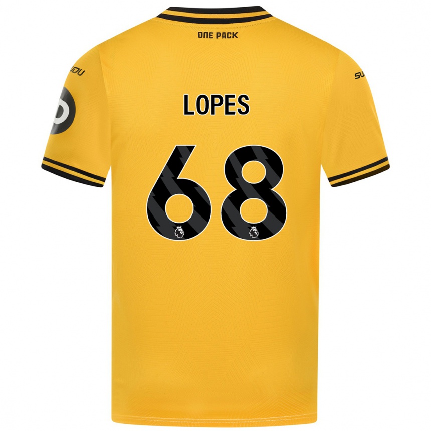 Női Labdarúgás Leo Lopes #68 Sárga Hazai Jersey 2024/25 Mez Póló Ing