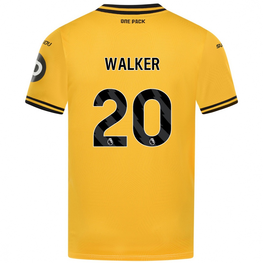 Női Labdarúgás Lowri Walker #20 Sárga Hazai Jersey 2024/25 Mez Póló Ing