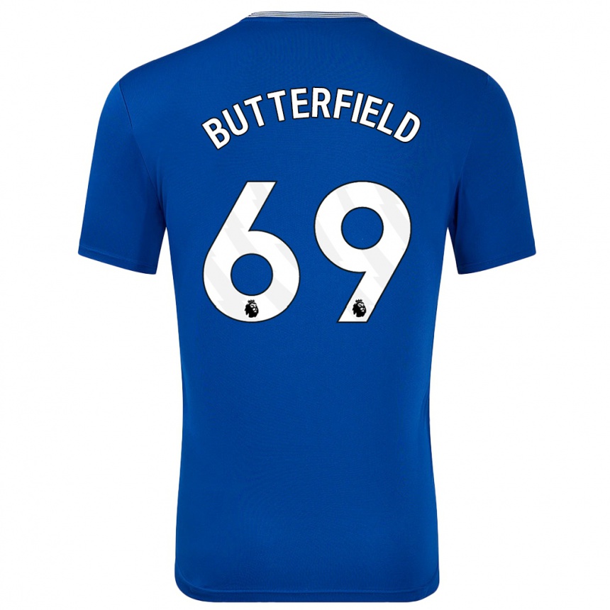 Női Labdarúgás Luke Butterfield #69 Kék -Val Hazai Jersey 2024/25 Mez Póló Ing