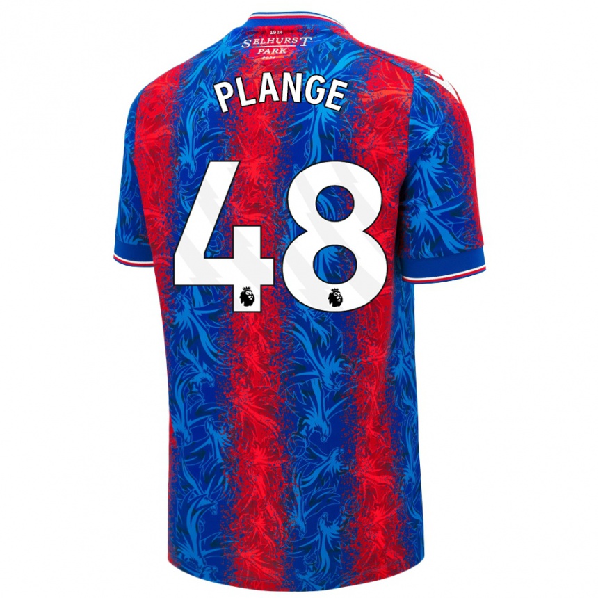 Női Labdarúgás Luke Plange #48 Piros Kék Csíkok Hazai Jersey 2024/25 Mez Póló Ing