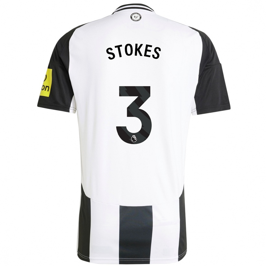 Női Labdarúgás Demi Stokes #3 Fehér Fekete Hazai Jersey 2024/25 Mez Póló Ing