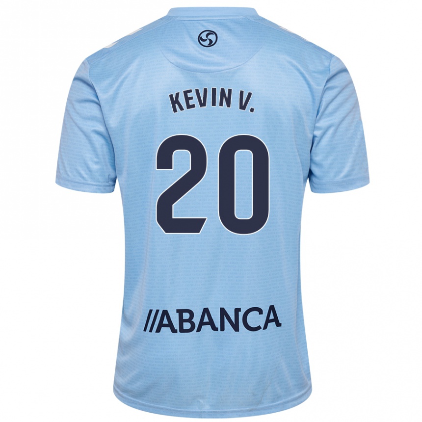 Női Labdarúgás Kevin Vázquez #20 Ég Kék Hazai Jersey 2024/25 Mez Póló Ing