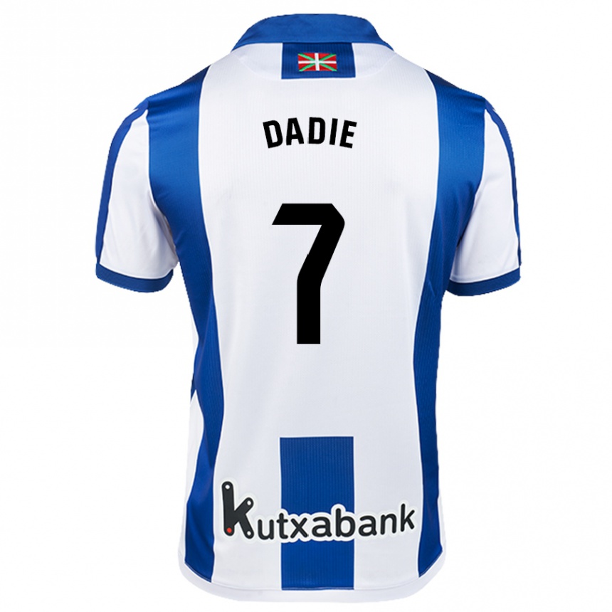 Női Labdarúgás Alberto Dadie #7 Fehér Kék Hazai Jersey 2024/25 Mez Póló Ing