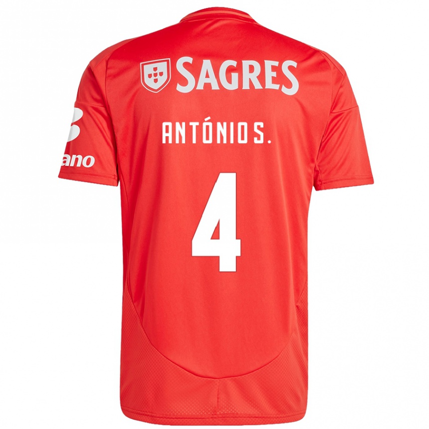 Női Labdarúgás Antonio Silva #4 Piros Fehér Hazai Jersey 2024/25 Mez Póló Ing