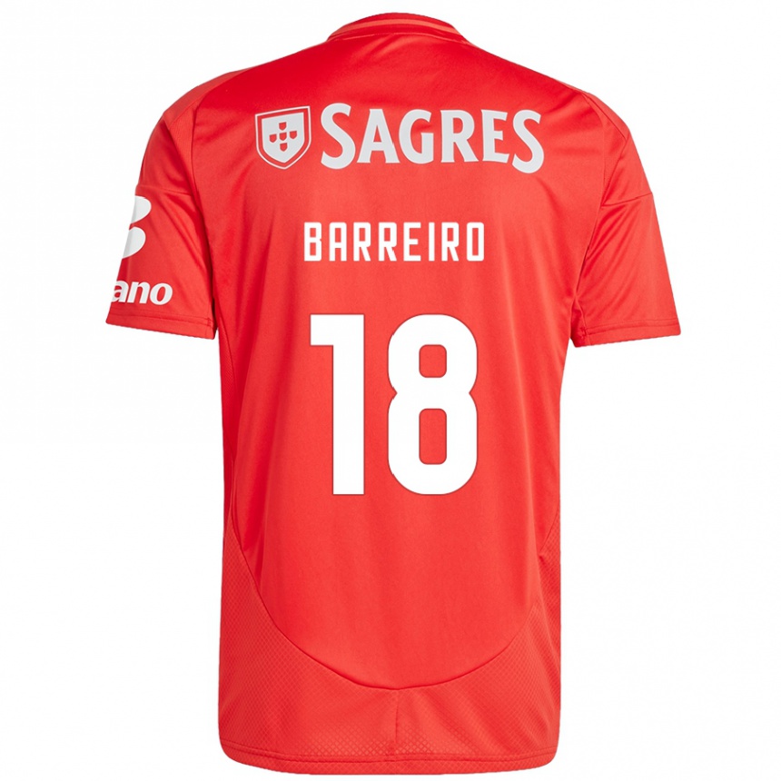 Női Labdarúgás Leandro Barreiro #18 Piros Fehér Hazai Jersey 2024/25 Mez Póló Ing