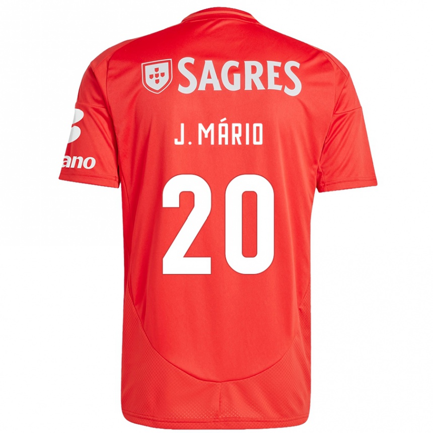 Női Labdarúgás Joao Mario #20 Piros Fehér Hazai Jersey 2024/25 Mez Póló Ing