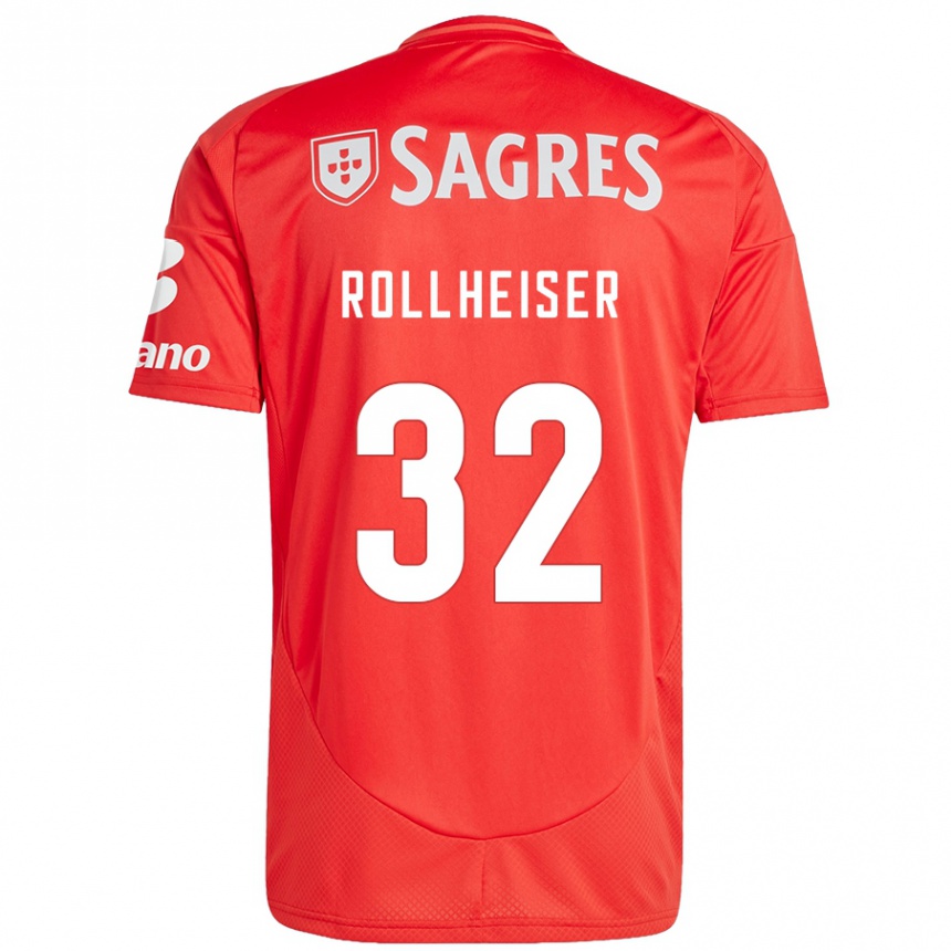 Női Labdarúgás Benjamín Rollheiser #32 Piros Fehér Hazai Jersey 2024/25 Mez Póló Ing