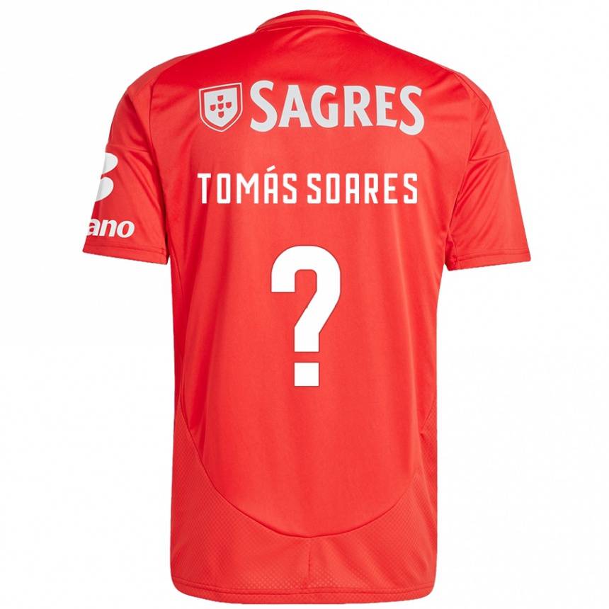 Női Labdarúgás Tomás Soares #0 Piros Fehér Hazai Jersey 2024/25 Mez Póló Ing