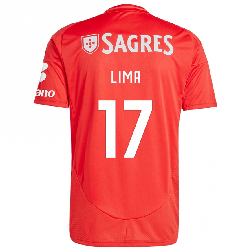 Női Labdarúgás Ivan Lima #17 Piros Fehér Hazai Jersey 2024/25 Mez Póló Ing