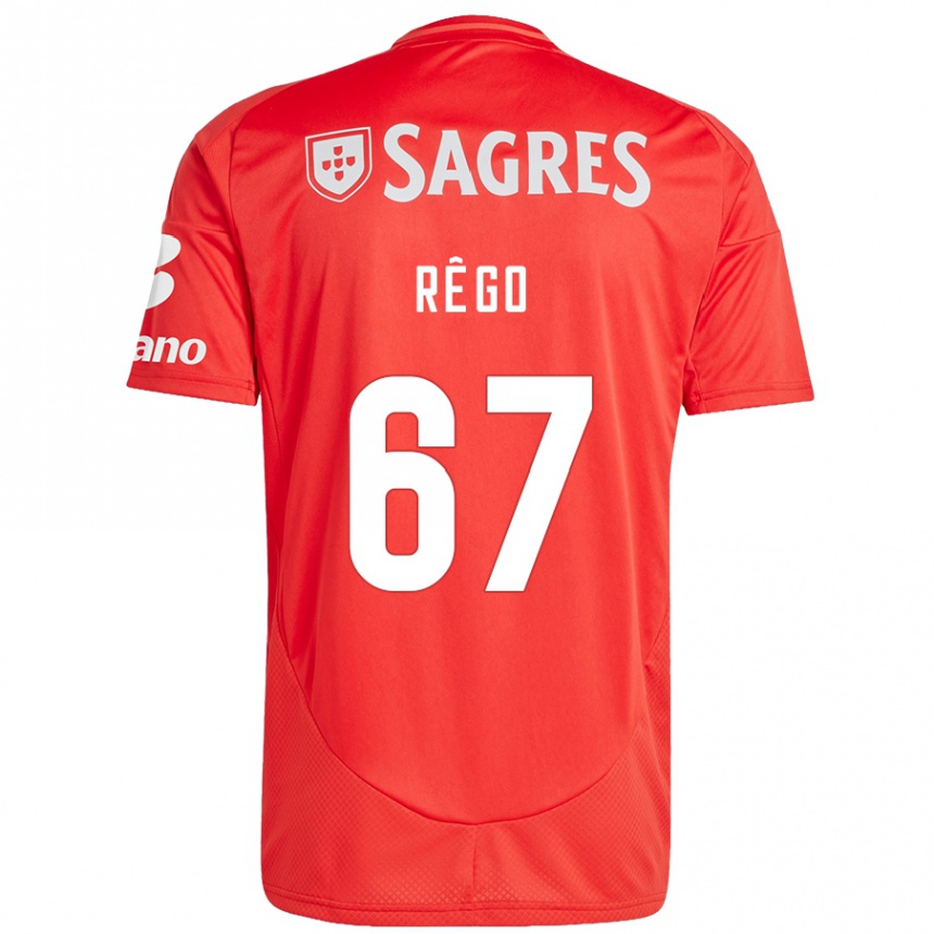 Női Labdarúgás Rodrigo Rêgo #67 Piros Fehér Hazai Jersey 2024/25 Mez Póló Ing