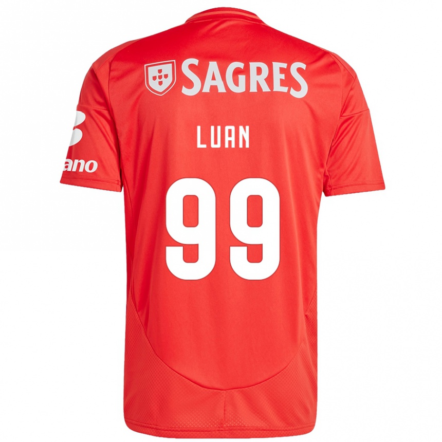 Női Labdarúgás Luan #99 Piros Fehér Hazai Jersey 2024/25 Mez Póló Ing