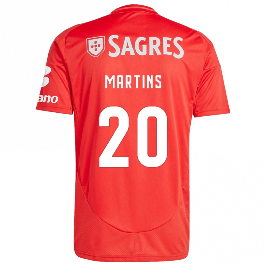 Női Labdarúgás Lara Martins #20 Piros Fehér Hazai Jersey 2024/25 Mez Póló Ing