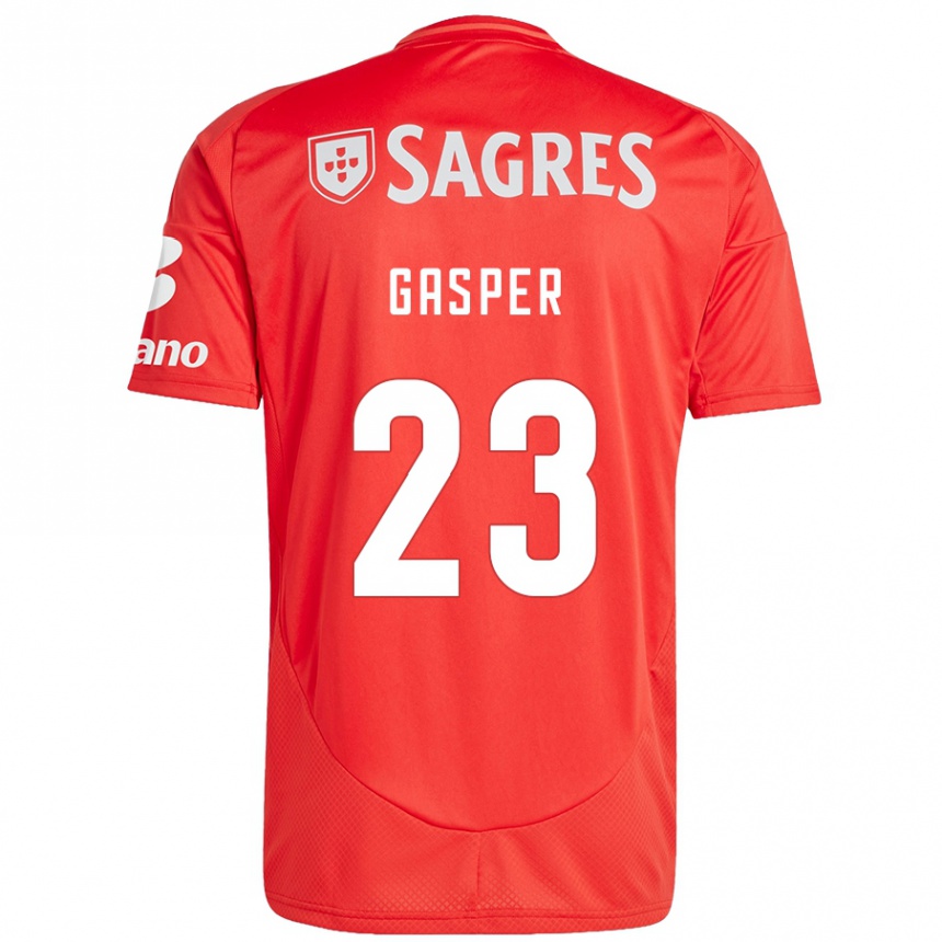 Női Labdarúgás Anna Gasper #23 Piros Fehér Hazai Jersey 2024/25 Mez Póló Ing