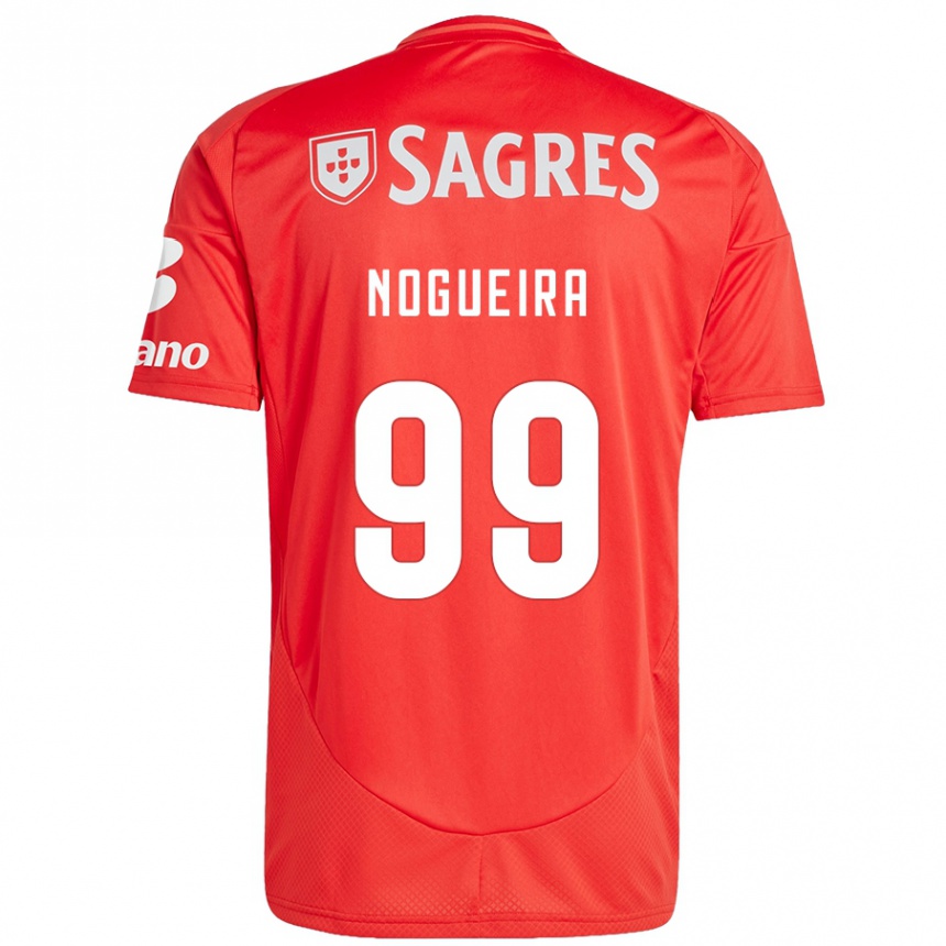 Női Labdarúgás Beatriz Nogueira #99 Piros Fehér Hazai Jersey 2024/25 Mez Póló Ing