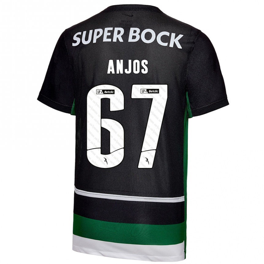 Női Labdarúgás Lucas Anjos #67 Fekete Fehér Zöld Hazai Jersey 2024/25 Mez Póló Ing