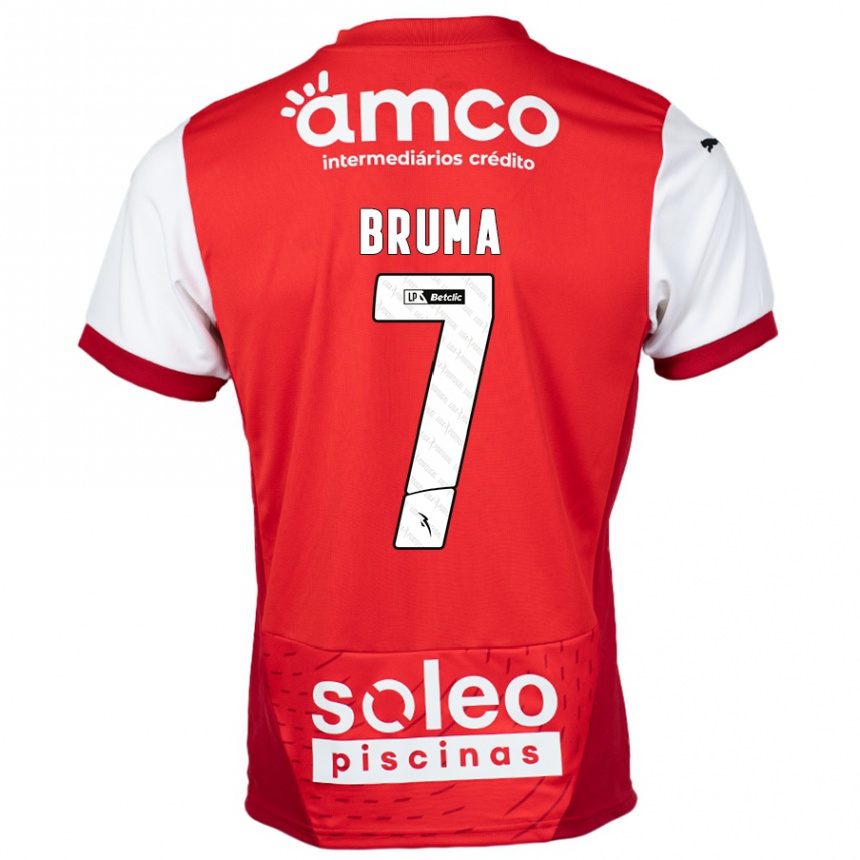 Női Labdarúgás Bruma #7 Piros Fehér Hazai Jersey 2024/25 Mez Póló Ing