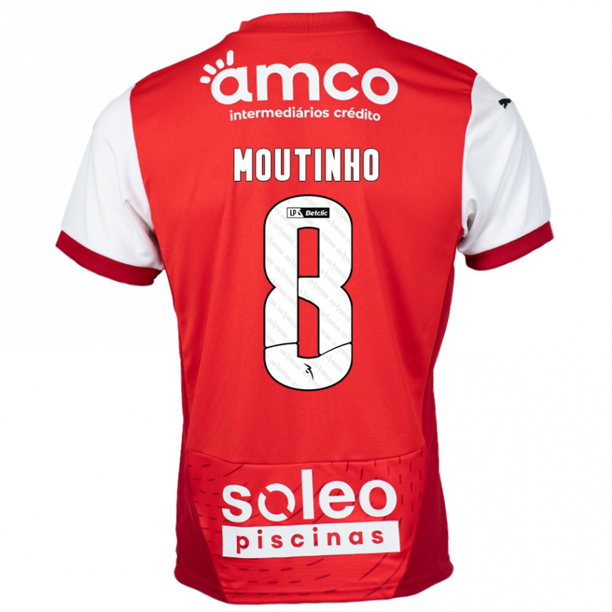 Női Labdarúgás João Moutinho #8 Piros Fehér Hazai Jersey 2024/25 Mez Póló Ing