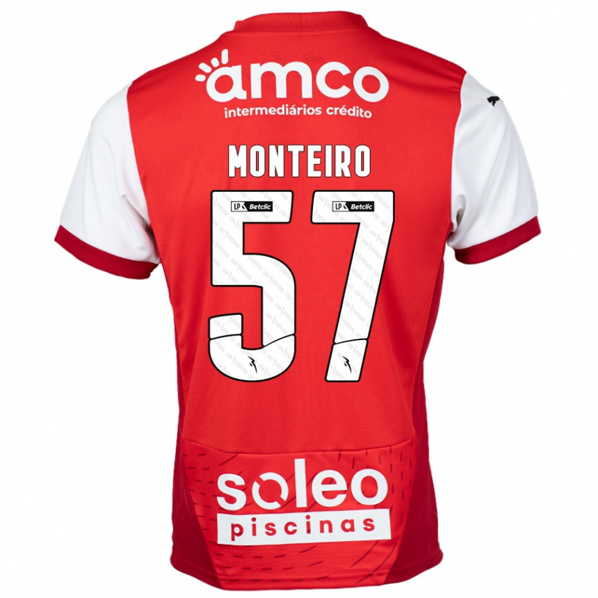 Női Labdarúgás Jordan Monteiro #57 Piros Fehér Hazai Jersey 2024/25 Mez Póló Ing