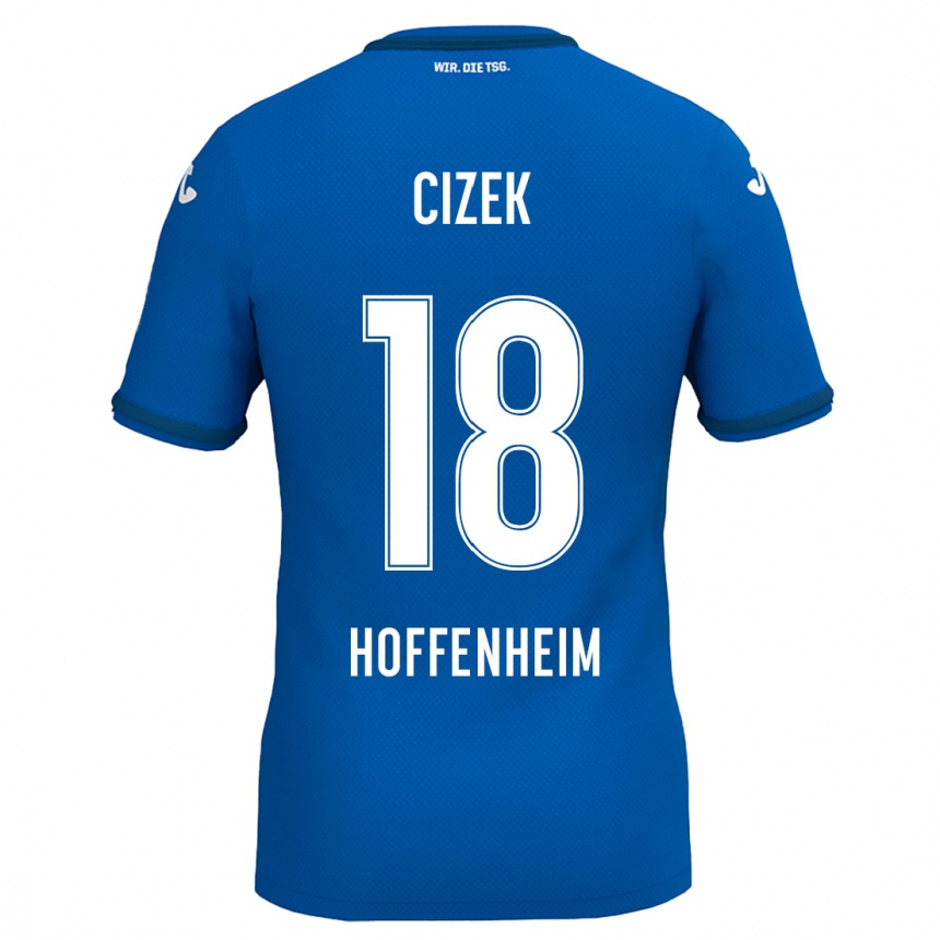 Női Labdarúgás Krystof Cizek #18 Királykék Hazai Jersey 2024/25 Mez Póló Ing