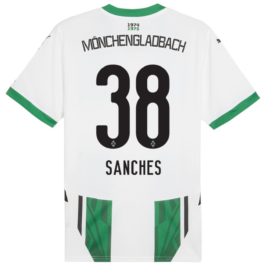 Női Labdarúgás Yvandro Borges Sanches #38 Fehér Zöld Hazai Jersey 2024/25 Mez Póló Ing