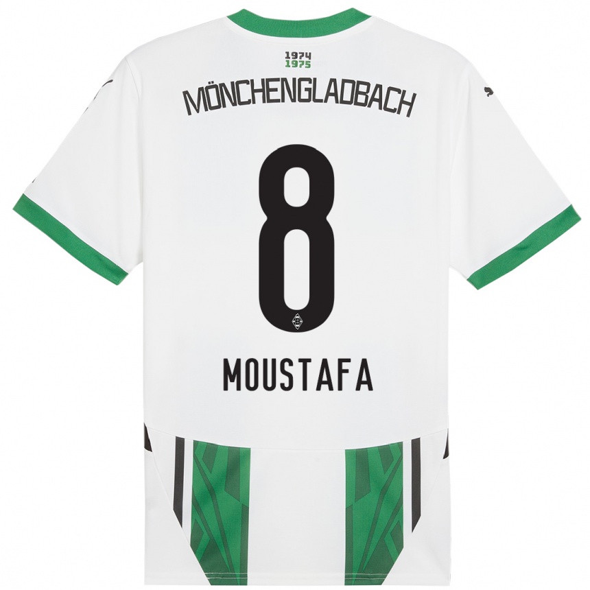 Női Labdarúgás Moustafa Ashraf Moustafa #8 Fehér Zöld Hazai Jersey 2024/25 Mez Póló Ing