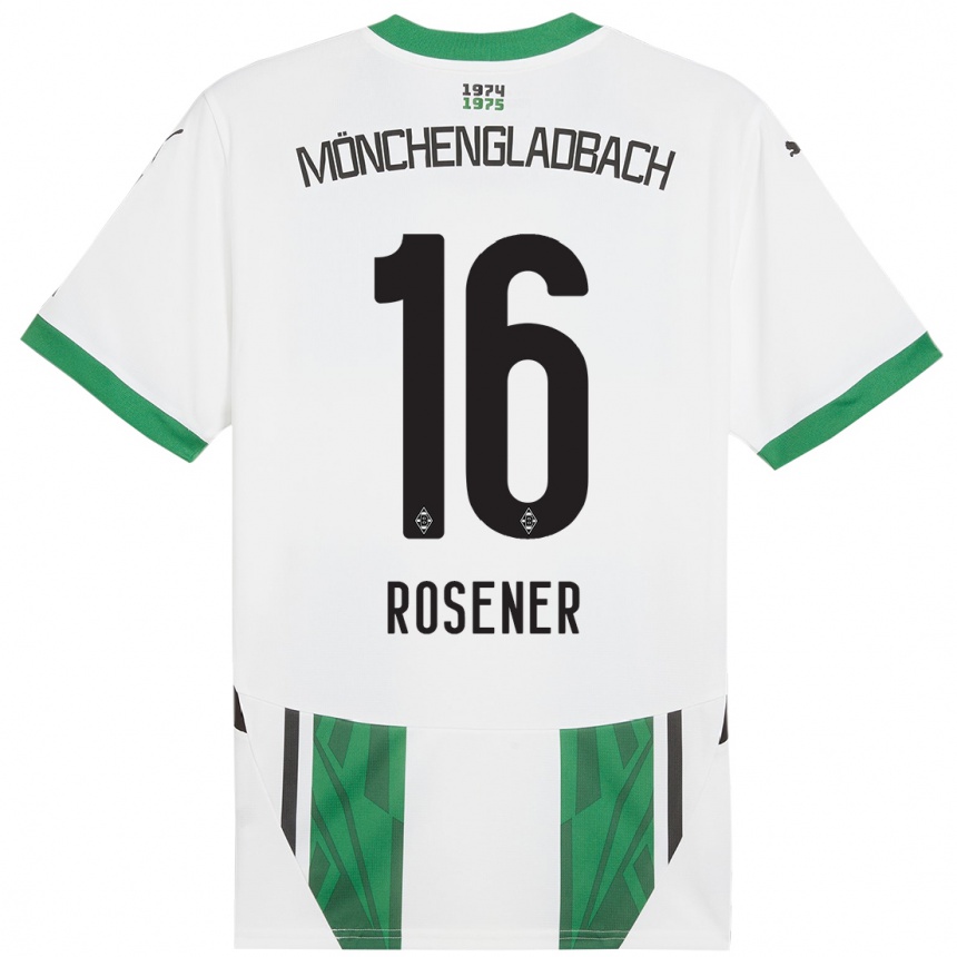 Női Labdarúgás Chiara Rösener #16 Fehér Zöld Hazai Jersey 2024/25 Mez Póló Ing