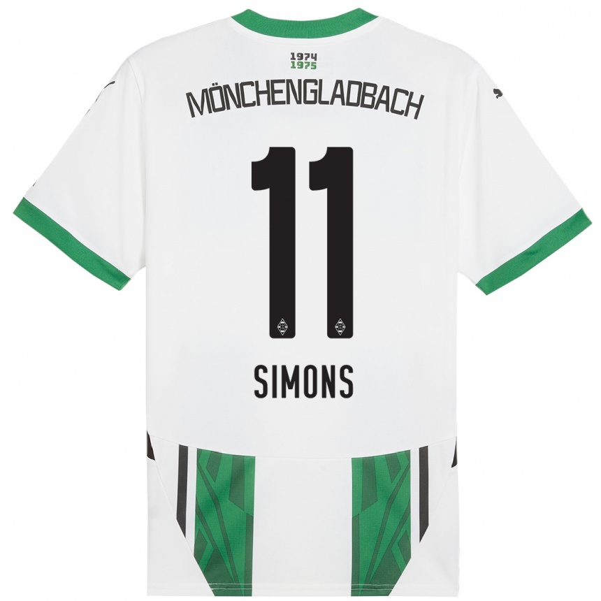 Női Labdarúgás Kelly Simons #11 Fehér Zöld Hazai Jersey 2024/25 Mez Póló Ing